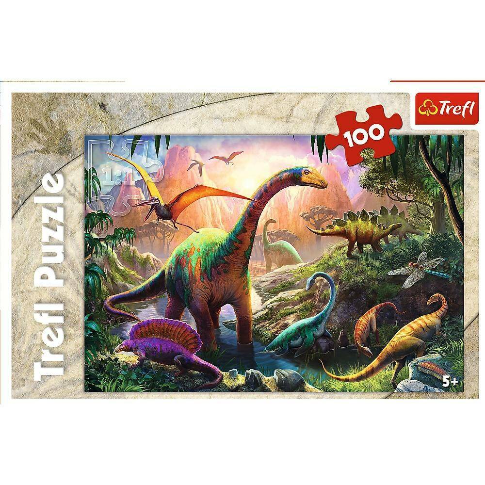 TREFL puzzle 100 świat  dinozaurów 16277