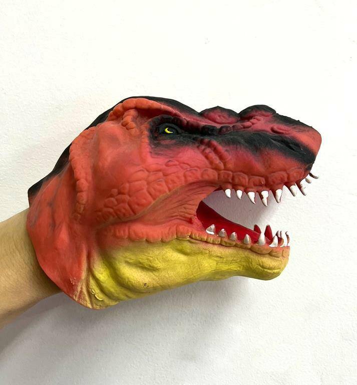77 gumowa pacynka dinozaur na rękę