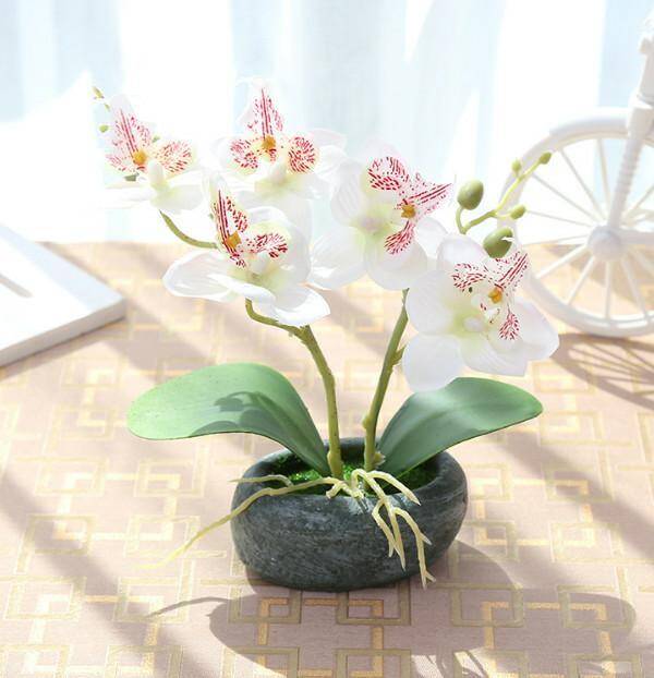 77 sztuczny storczyk orchidea w doniczce