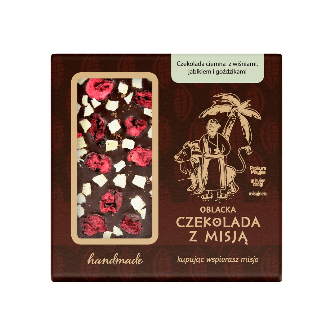Czekolada ciemna - wiśnia, jabłko,