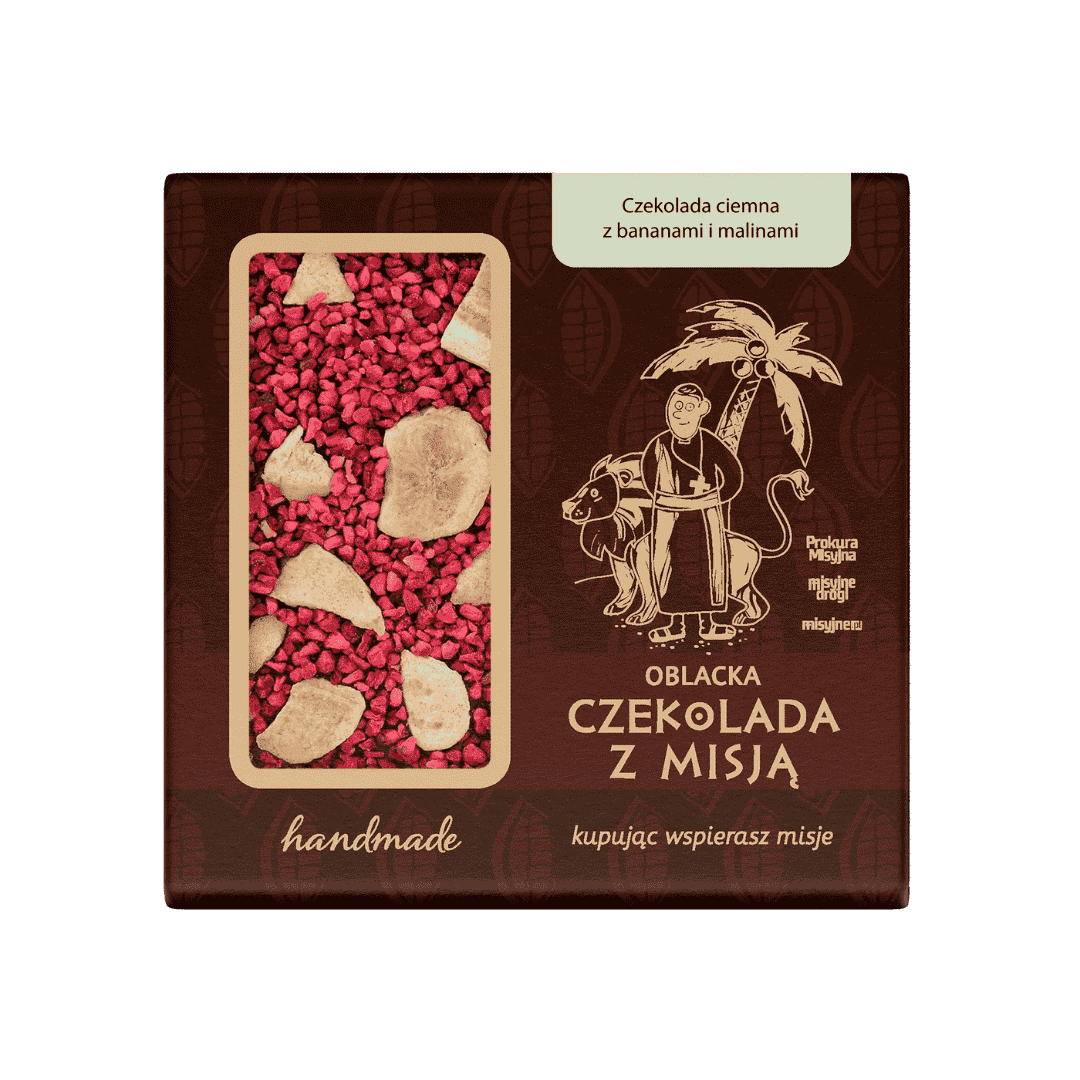 Czekolada ciemna - banan i malina