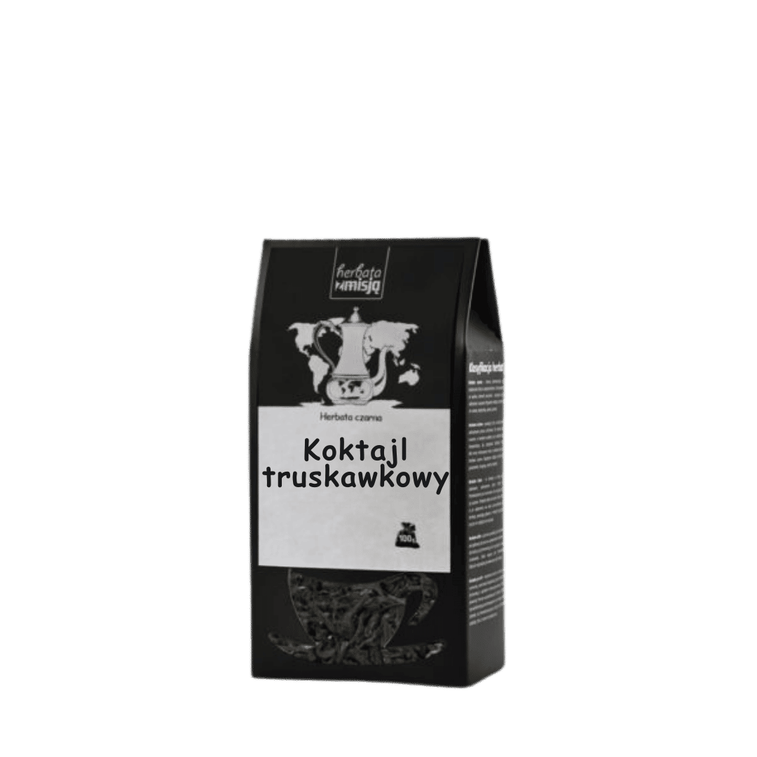 Herbata czarna Koktajl truskawkowy