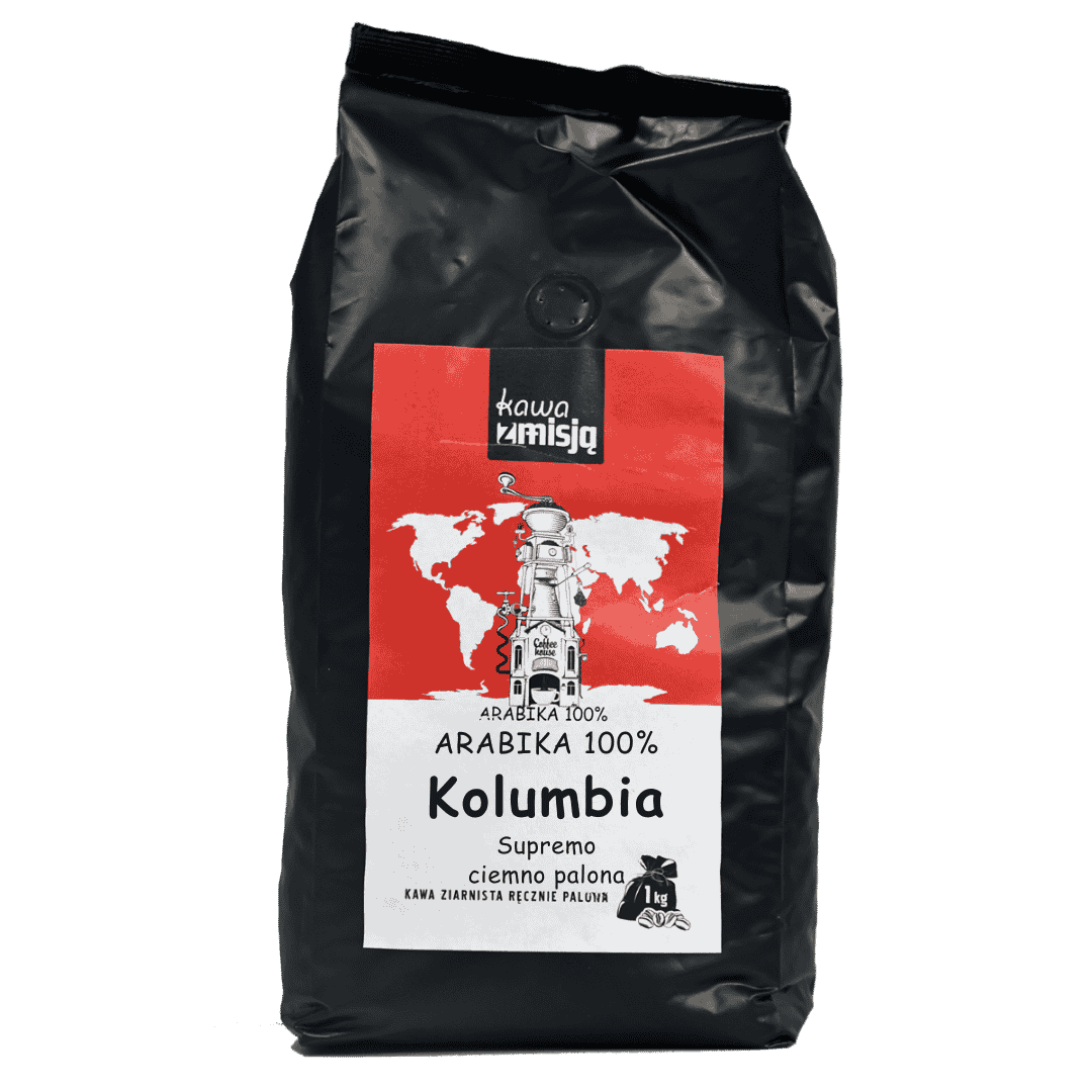 Kawa Kolumbia Supremo, ciemno palona