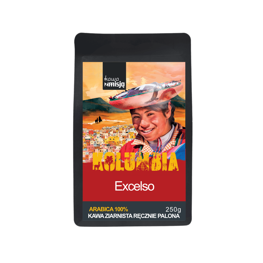 Kawa Kolumbia Excelso, ziarnista ciemno