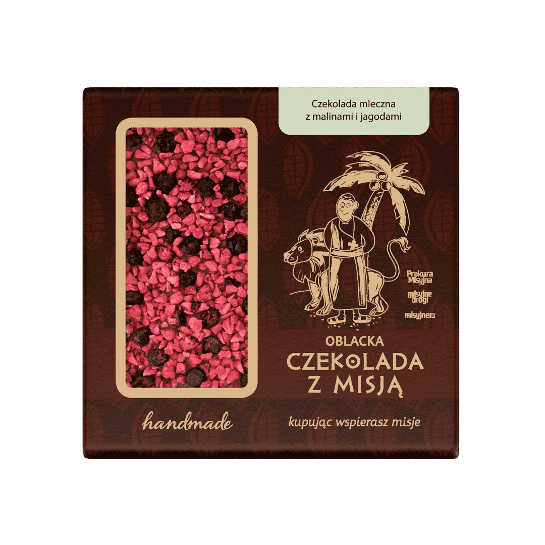 Czekolada mleczna - maliny i jagoda
