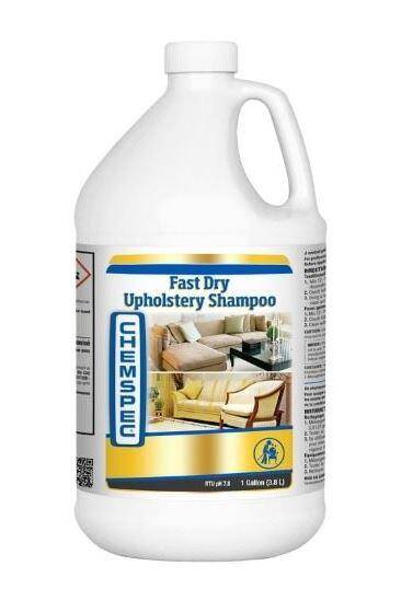 CHEMSPEC Fast Dry Upholstery Shampoo 3,78l Anionowy Szampon do Czyszczenia Naturalnych i Syntetycznych Tkanin