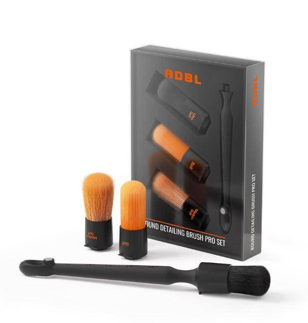 ADBL Round Detailing Brush Pro Set Zestaw 3 Wymiennych Końcówek oraz Odkręcana Rączka