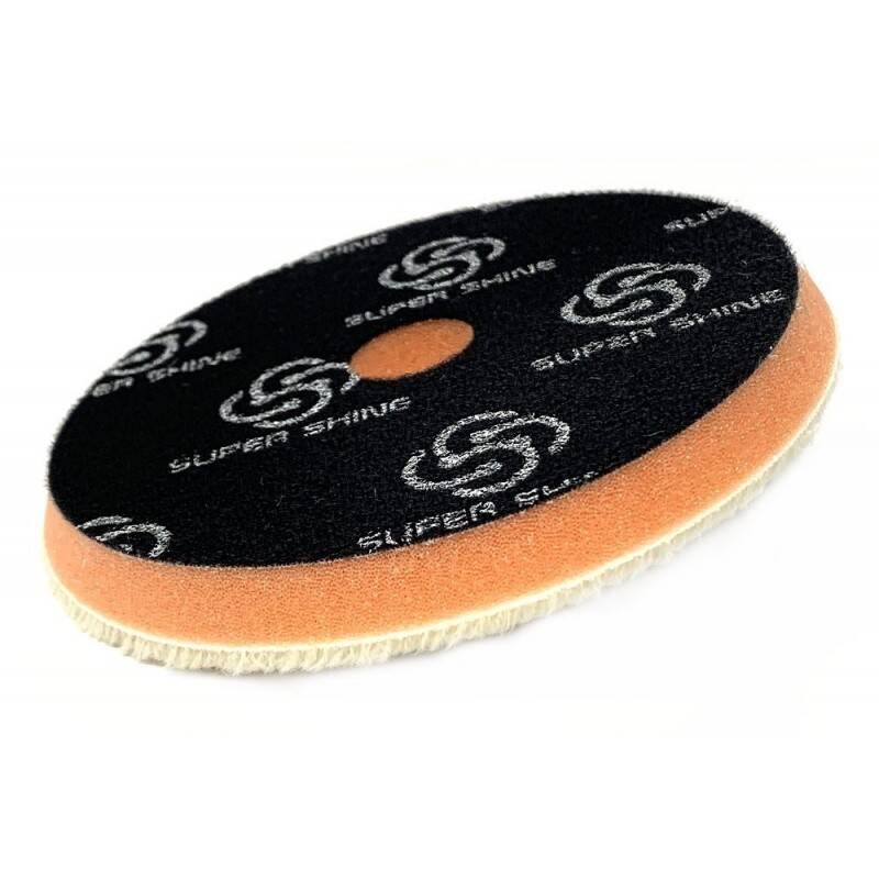 SUPER SHINE WoolPro Cut 50mm Pad z Naturalnej Wełny na Twardej Pomarańczowej Przekładce