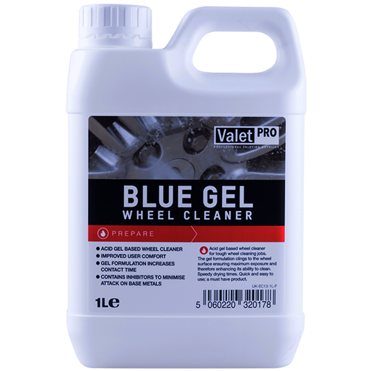 ValetPRO Blue Gel Wheel Cleaner 1l Preparat w Formie Żelu Przeznaczony do Czyszczenia Felg