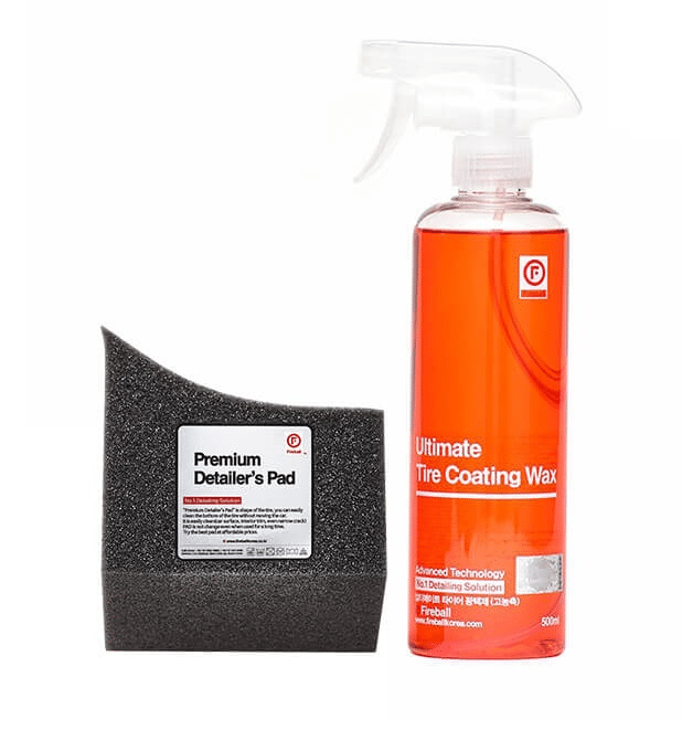 FIREBALL Ultimate Tire Coating Wax Red 500ml Dressing do Opon Satynowy z Aplikatorem