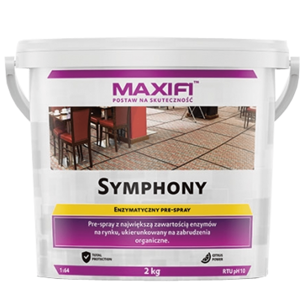 MAXIFI Symphony 2kg Pre Spray Enzymatyczny do Czyszczenia Zabrudzeń Organicznych z Wykładzin i Dywanów
