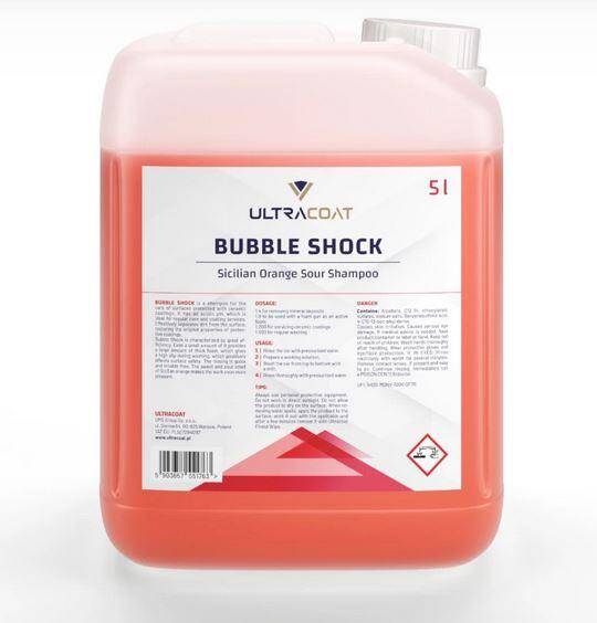ULTRACOAT Bubble Shock 5l Sour Shampoo Szampon Samochodowy pH Kwaśne