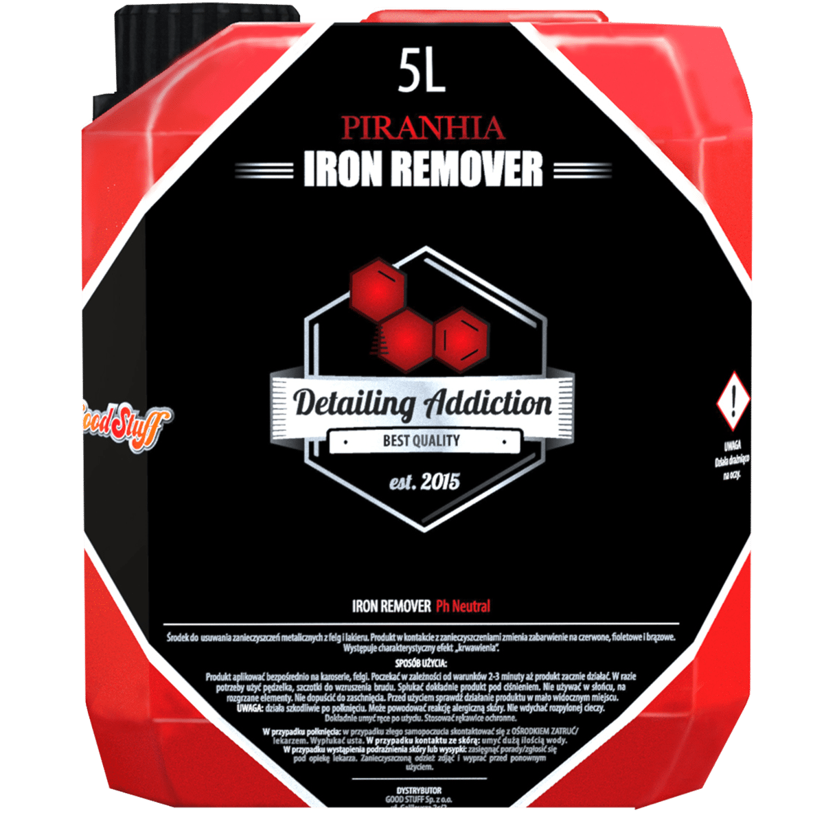 GOOD STUFF Piranhia Iron Remover 5l Deironizer Usuwanie Zanieczyszczeń Metalicznych