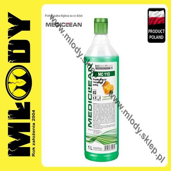 MEDICLEAN MC 110 Floor Clean 1l Płyn do Mycia Podłóg Zapach Pomarańczy