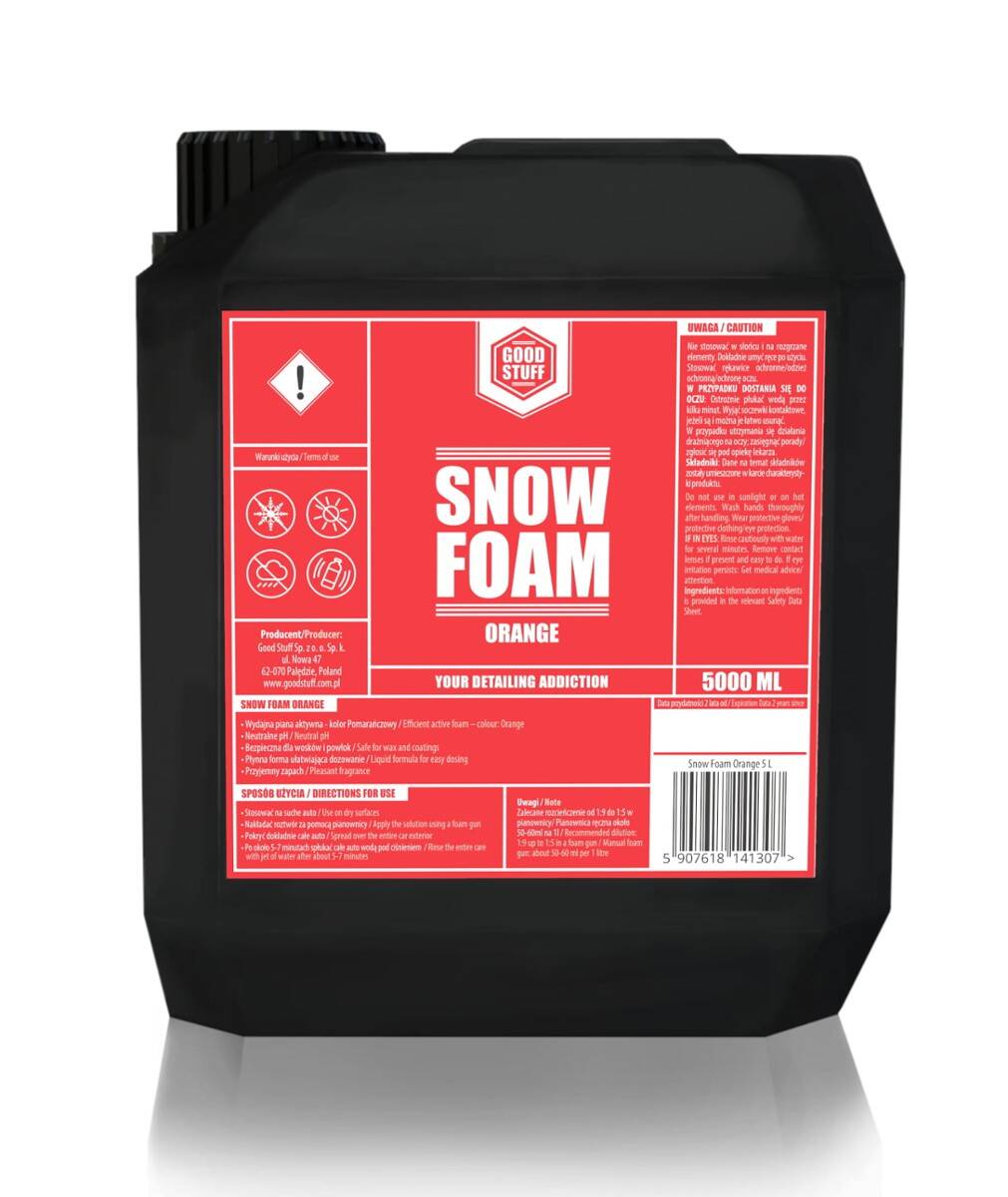GOOD STUFF Snow Foam Orange 5l Skoncentrowana Aktywna Piana o Neutralnym pH