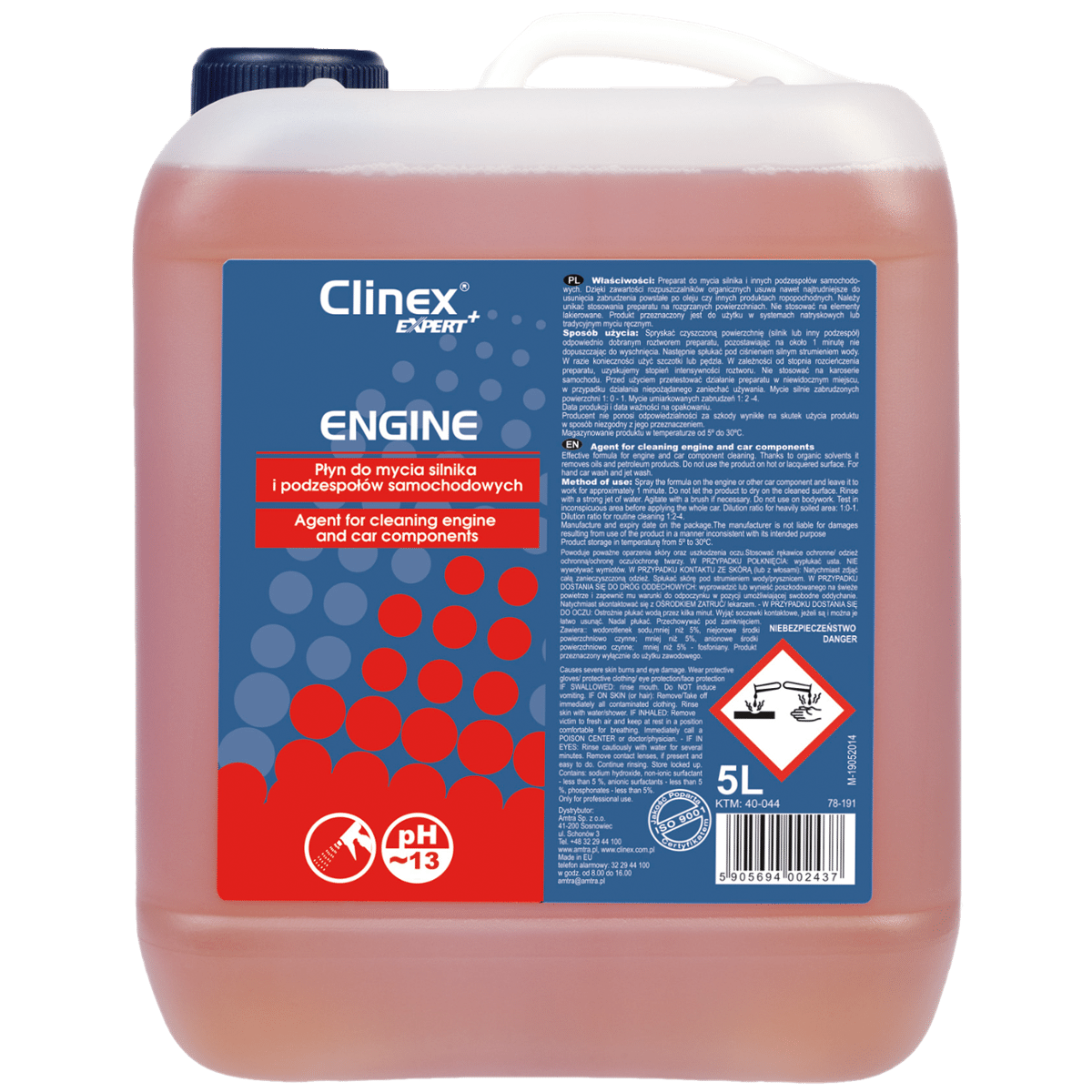 CLINEX EXPERT+ Engine 5l Preparat do Mycia Silnika i Innych Podzespołów Samochodowych