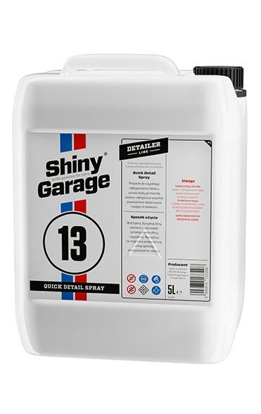 SHINY GARAGE Quick Detail Spray 5l Quick Detailer do Lakieru