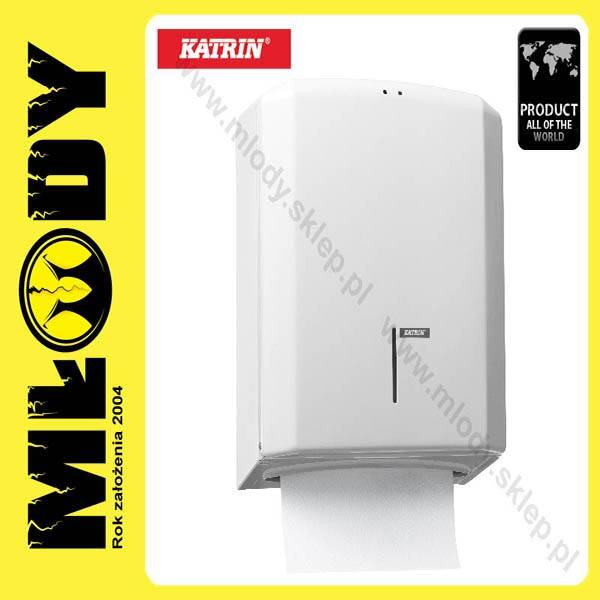 KATRIN Hand Towel M Dispenser-White Metal Dozownik na Ręczniki Składane Stal Malowana Proszkowo