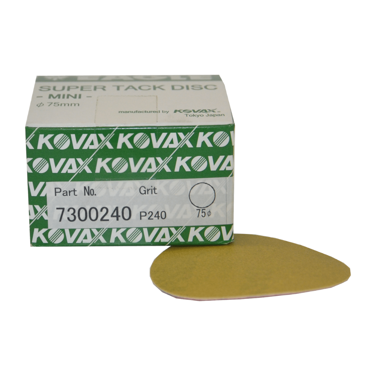 KOVAX Premium Tar Rzep ∅75mm Krążek Ścierny bez Otworów P240