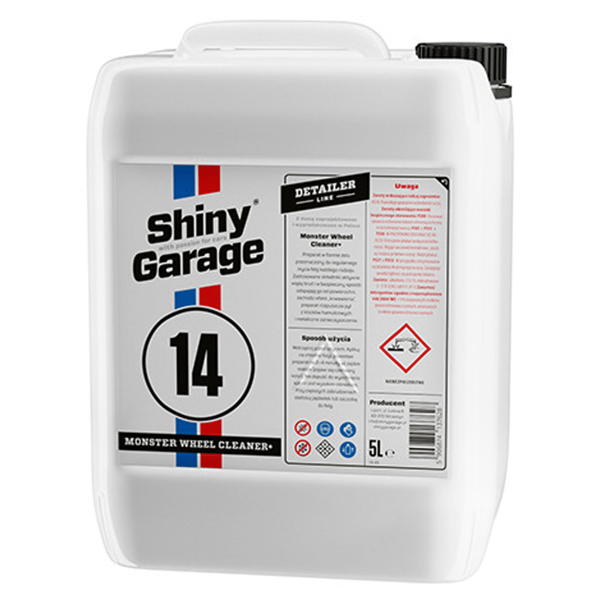 SHINY GARAGE Monster Wheel Cleaner + Gel 5l Preparat do Mycia Felg
