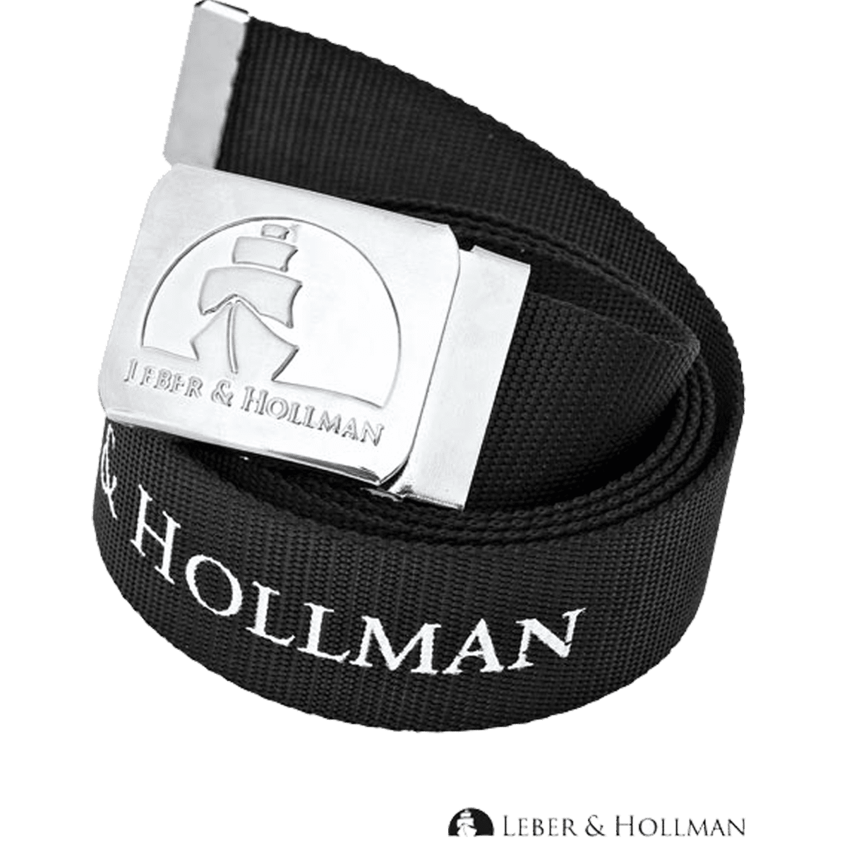 LEBER&HOLLMAN LH-BELTER B 135cm Pasek do Spodni Czarny Nylonowy