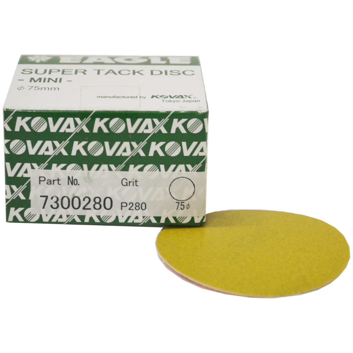 KOVAX Premium Tar Rzep ∅75mm Krążek Ścierny bez Otworów P280