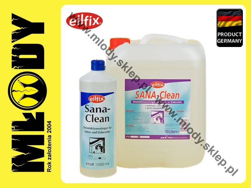 EILFIX Sana Clean 1l Biobójczy Środek do Mycia i Dezynfekcji Powierzchni Zmywalnych (Zdjęcie 2)