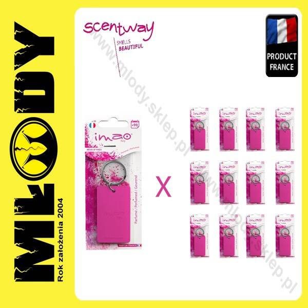 SCENTWAY Imao Key Reve D'ynes Breloczek Perfumowany 3,5x6cm Różowy
