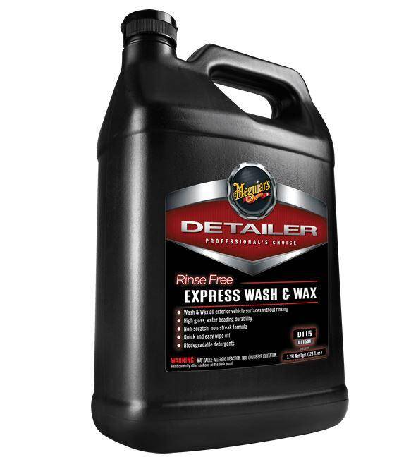Meguiars Rinse Free Express Wash & Wax 3,78l Szampon Samochodowy z Woskiem Niewymagający Spłukiwania