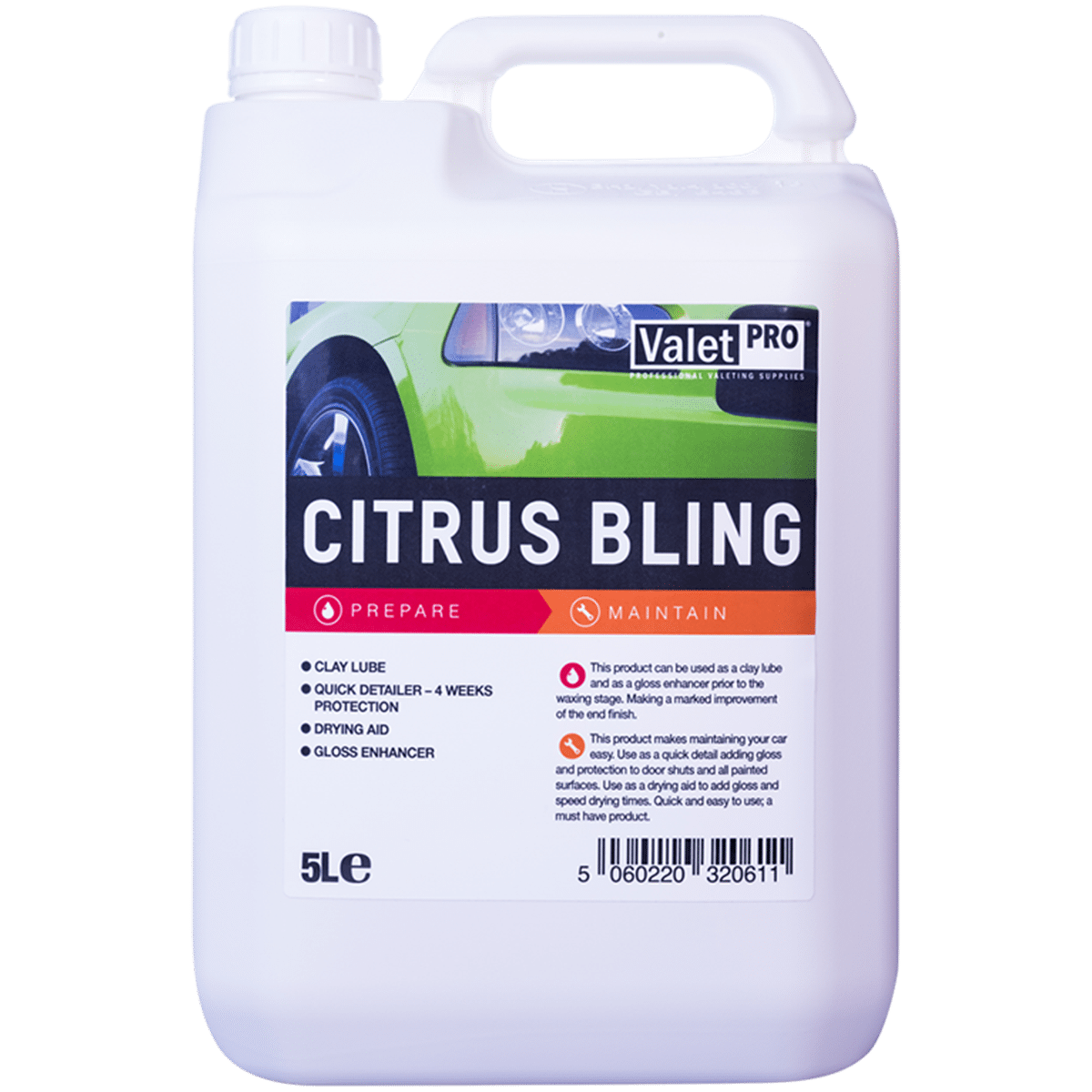 ValetPRO Citrus Bling 5l Środek Czyszcząco Zabezpieczający Oparty na Wodzie