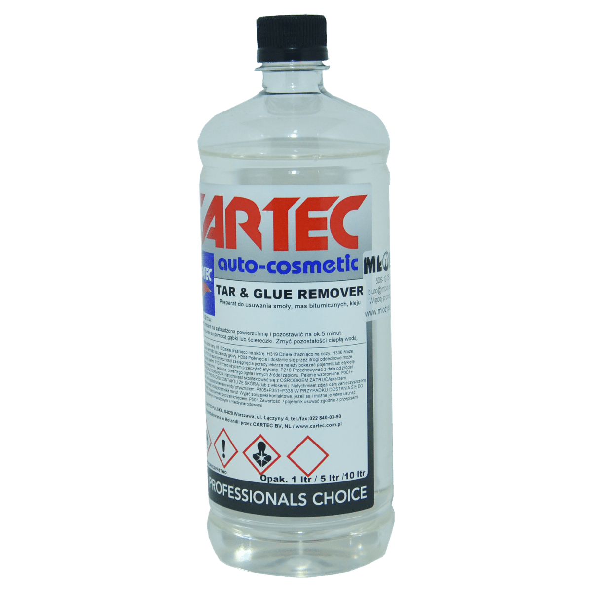 CARTEC Tar&Glue Remover 1l Preparat do Usuwania Smoły Mas Bitumicznych Kleju