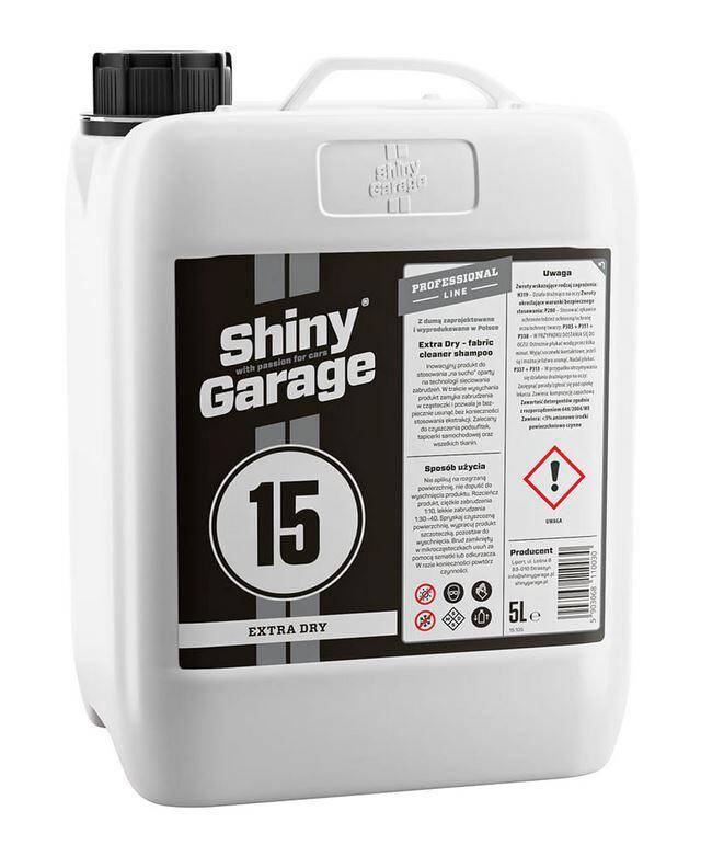 SHINY GARAGE Extra Dry Concentrate 5l Koncentrat do Czyszczenia Elementów Tapicerki Boczków Podsufitki