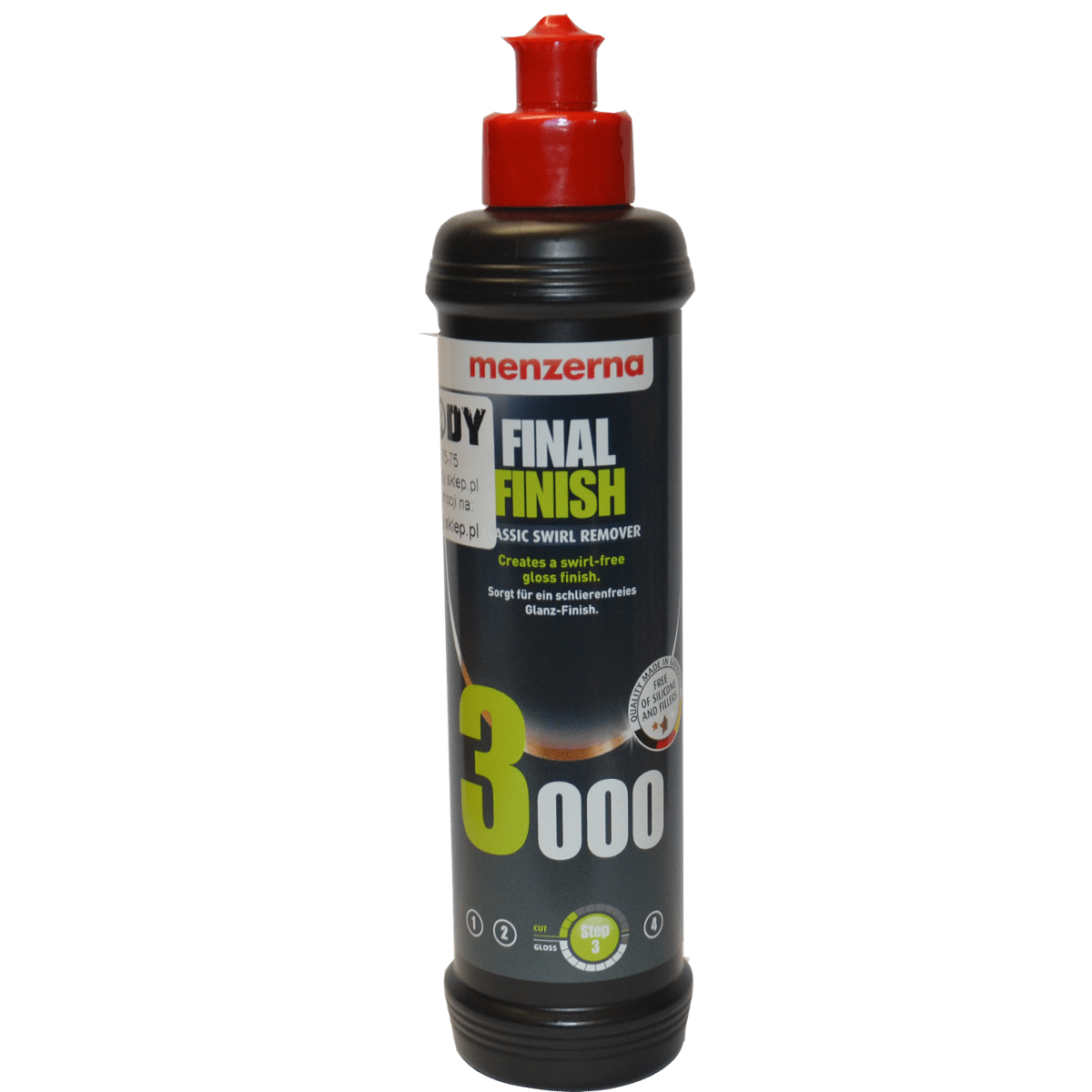 MENZERNA 3000 Final Finish 250ml Lekkocierna Pasta Polerska Wykończeniowa