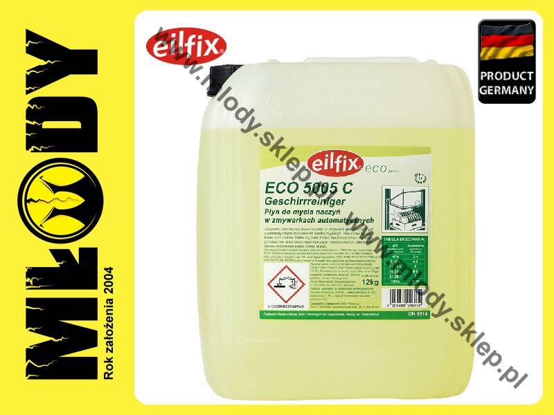 EILFIX Eco 5005 C Geschirrreiniger 12kg Płyn do Mycia Naczyń w Zmywarkach Automatycznych (Photo 2)