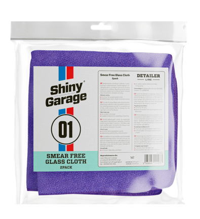 SHINY GARAGE Smear Free Glass Cloth 2 pack Mikrofibra do Szyb