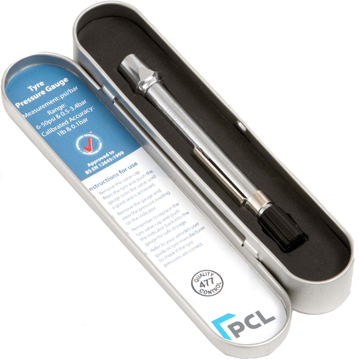 PCL Miernik Ciśnienia Ręczny Czołowy w Metalowym Etui