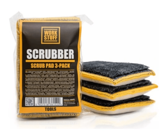 WORK STUFF Scrubber Scrub Pad 3-pack Dwustronny Pad do Czyszczenia Wnętrza Auta