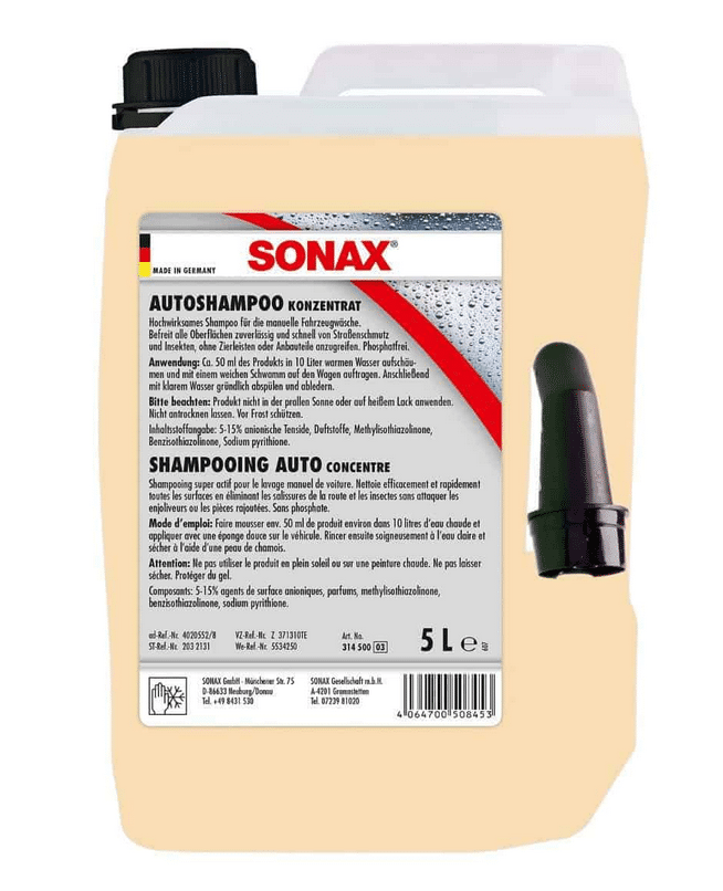 SONAX Szampon Samochodowy Nabłyszczający 5l Koncentrat 1:200