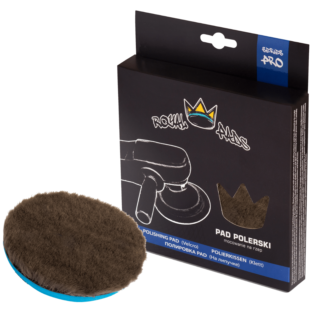 ROYAL PADS Synthetic WoolCut 80mm Pad z Futrem Syntetycznym i Twardą Przekładką Piankową