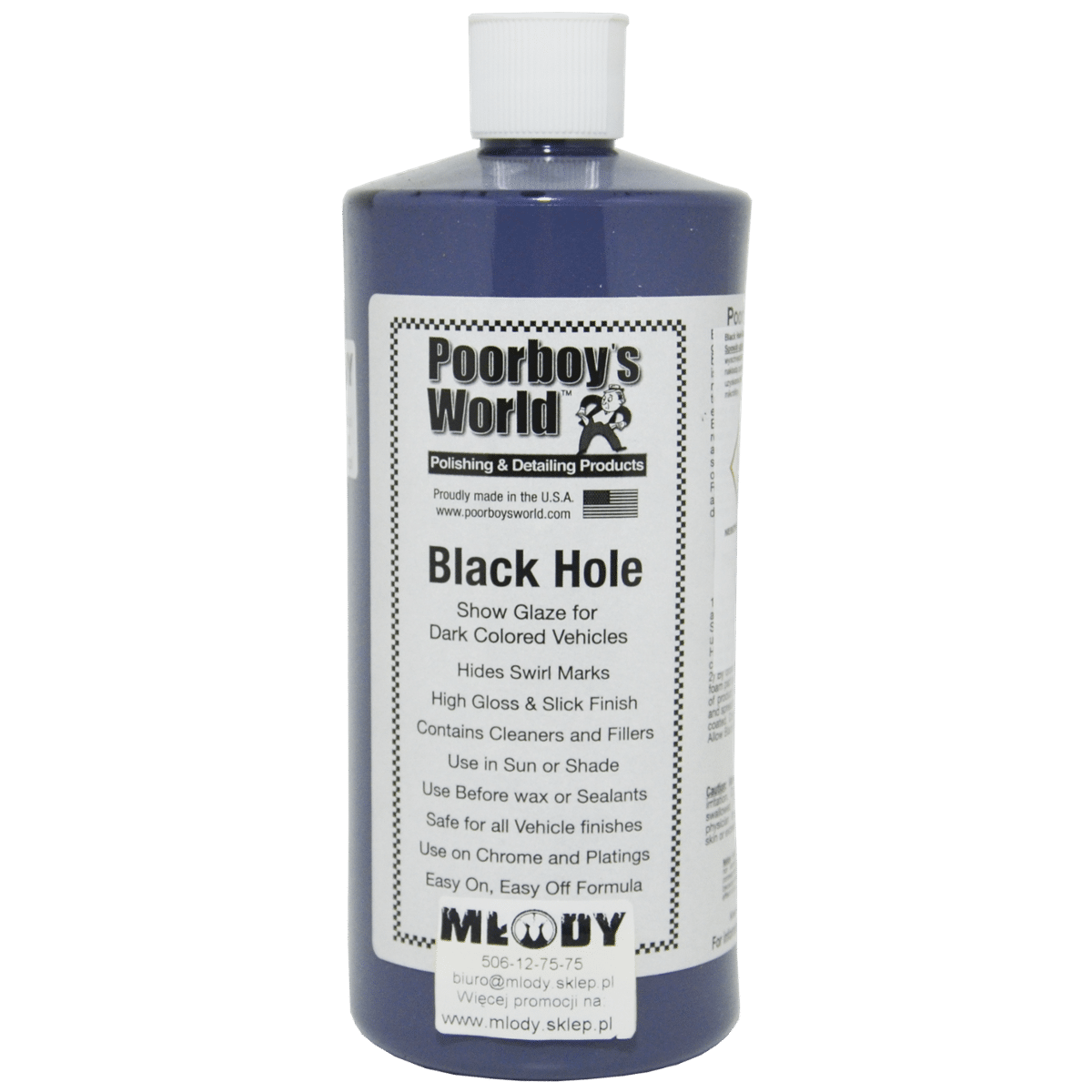 POORBOY'S WORLD Black Hole Show Glaze 946ml Politura do Ciemnych Lakierów