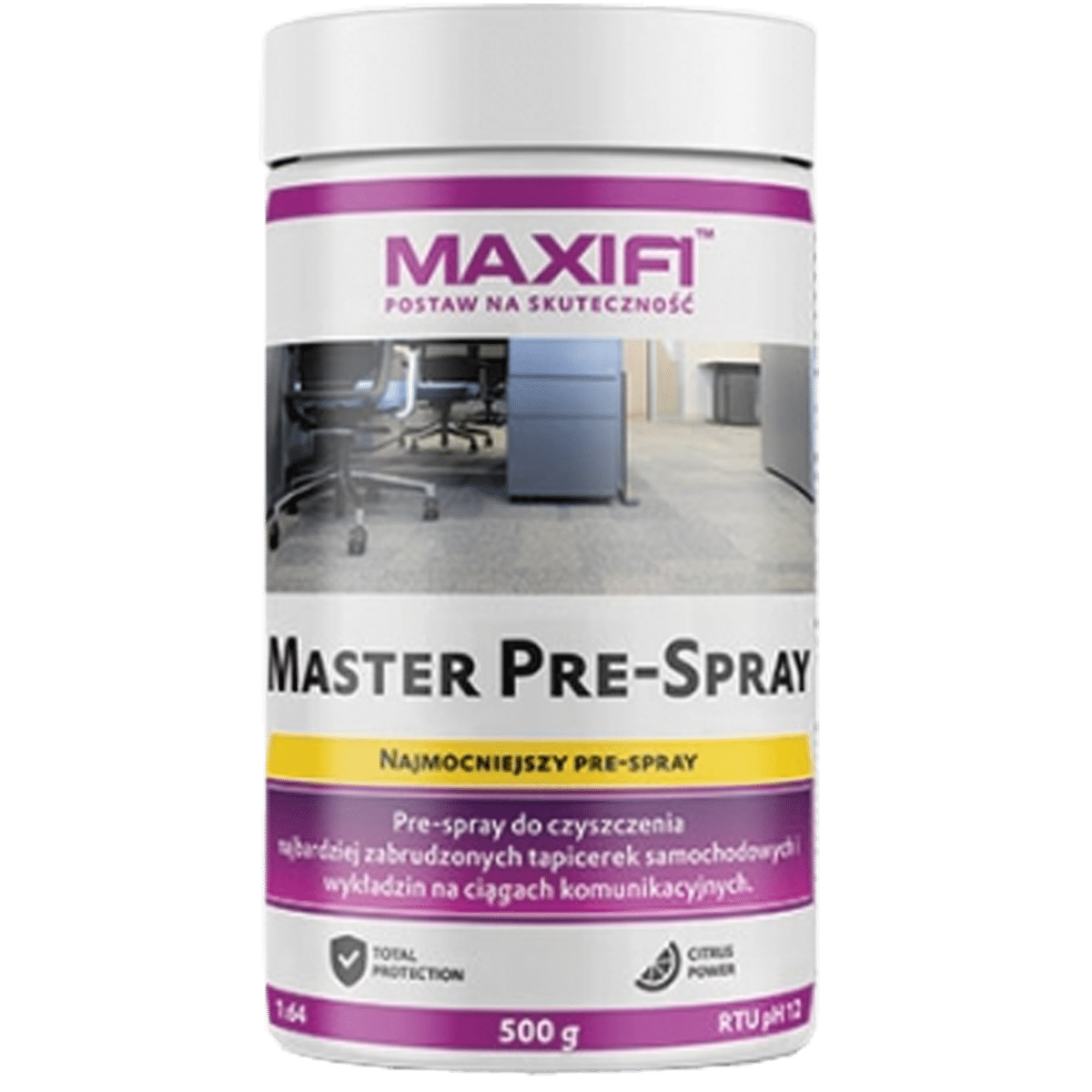 MAXIFI Master Pre Spray 500g Proszek do Czyszczenia Mocno Zabrudzonych Wykładzin i Tapicerek Samochodowych