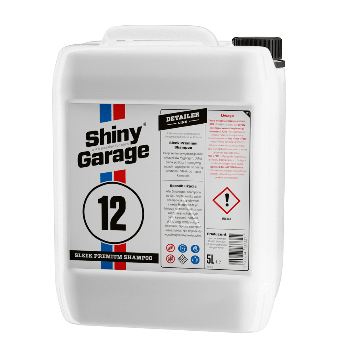 SHINY GARAGE Sleek Premium Shampoo 5l Szampon Samochodowy Neutralne pH