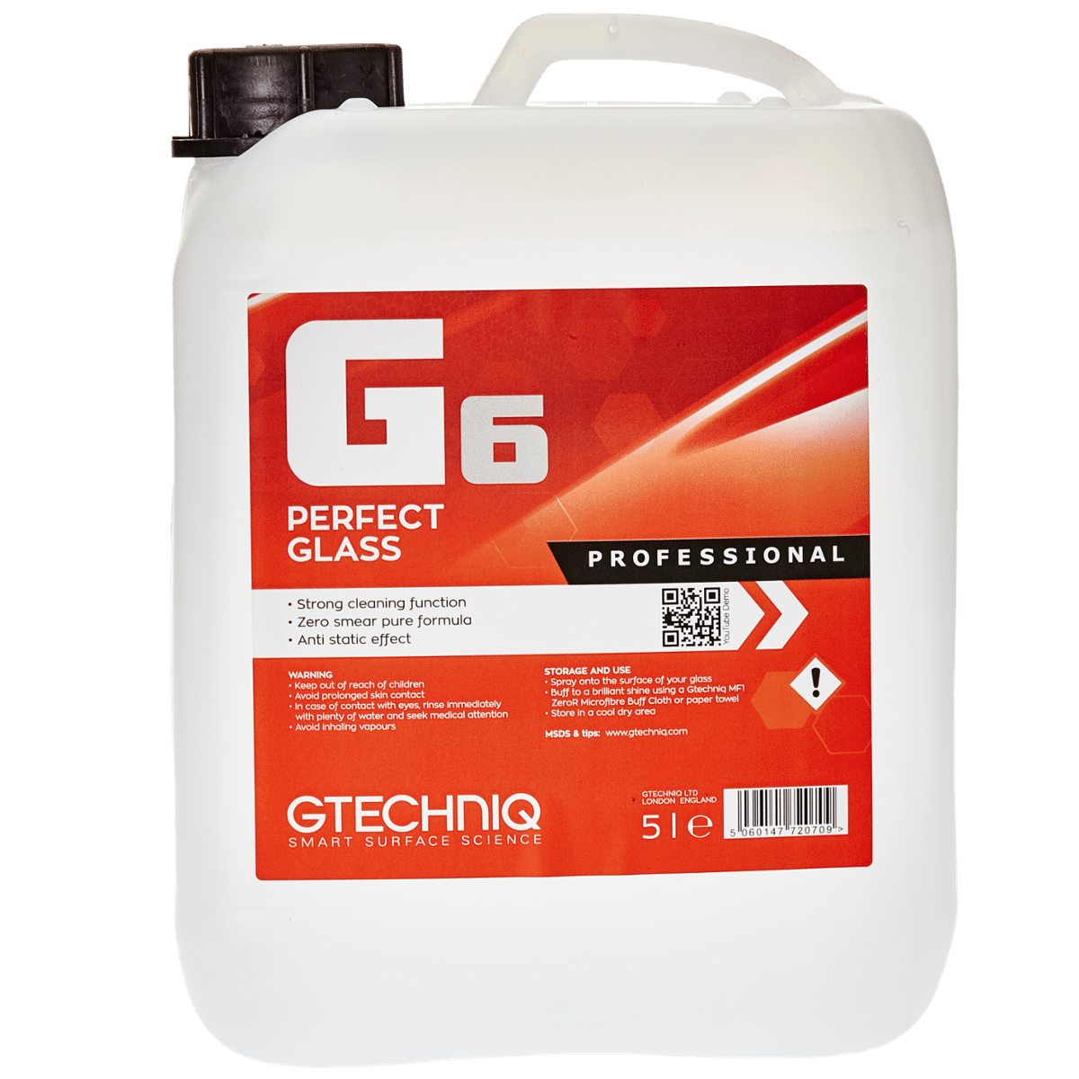 GTECHNIQ G6 Perfect Glass 5l Antystatyczny Środek Czyszczący do Szyb
