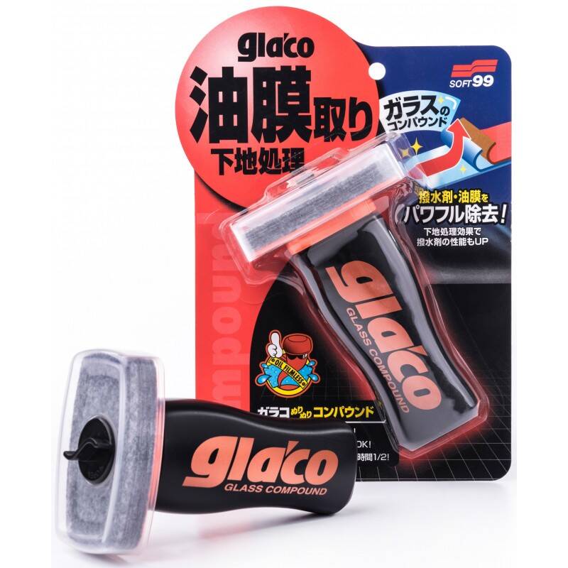 SOFT99 Glaco Glass Compound Roll On 100ml Preparat do Przygotowania Powierzchni Szyb przed Aplikacją Powłok Glaco