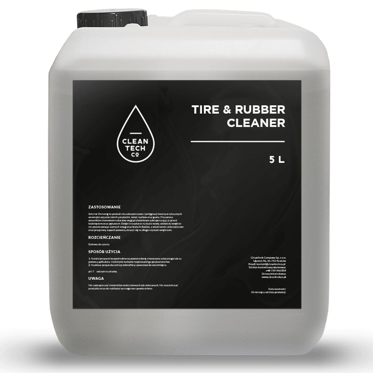 CLEANTECH CO Tire&Rubber Cleaner 5l Preparat do Czyszczenia Opon i Elememntów Gumowych