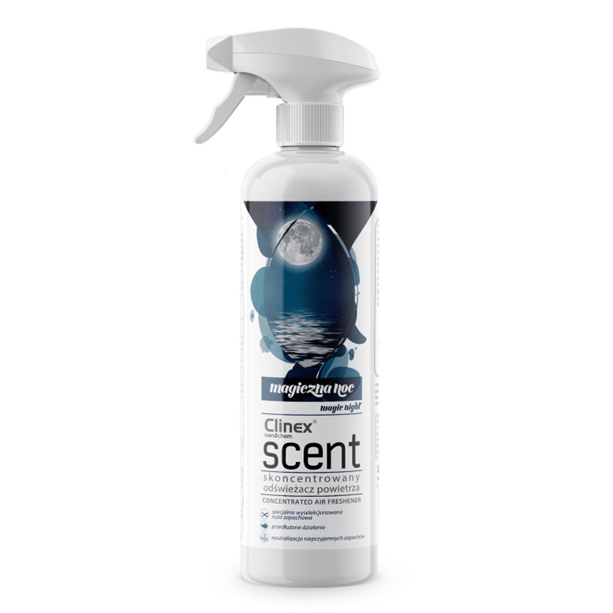 CLINEX Scent Magiczna Noc 500ml Skoncentrowany Odświeżacz Powietrza o Unikalnej Nucie Zapachowej