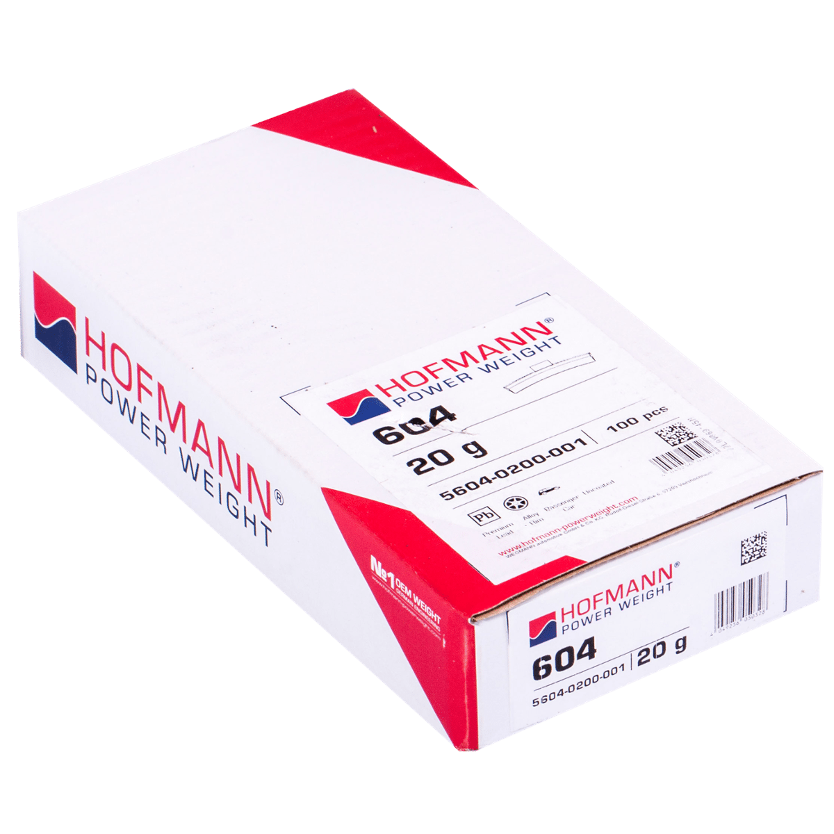 HOFMANN ALU PB 604 20g Ciężarek Nabijany Niepowlekany do Aluminiowych Felg 100szt