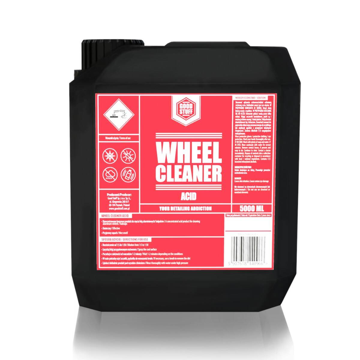 GOOD STUFF Wheel Cleaner Acid 5l Kwasowy Preparat do Czyszczenia Felg