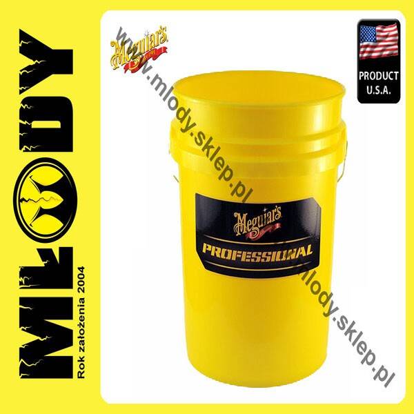 Meguiars Professional Wash Bucket-Yellow 18,9l Wiadro do Mycia Auta