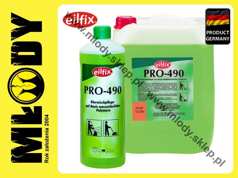 EILFIX Pro 490 10l Preparat Myjąco Pielęgnujący na Bazie Rozpuszczalnych w Wodzie Polimerów (Zdjęcie 2)